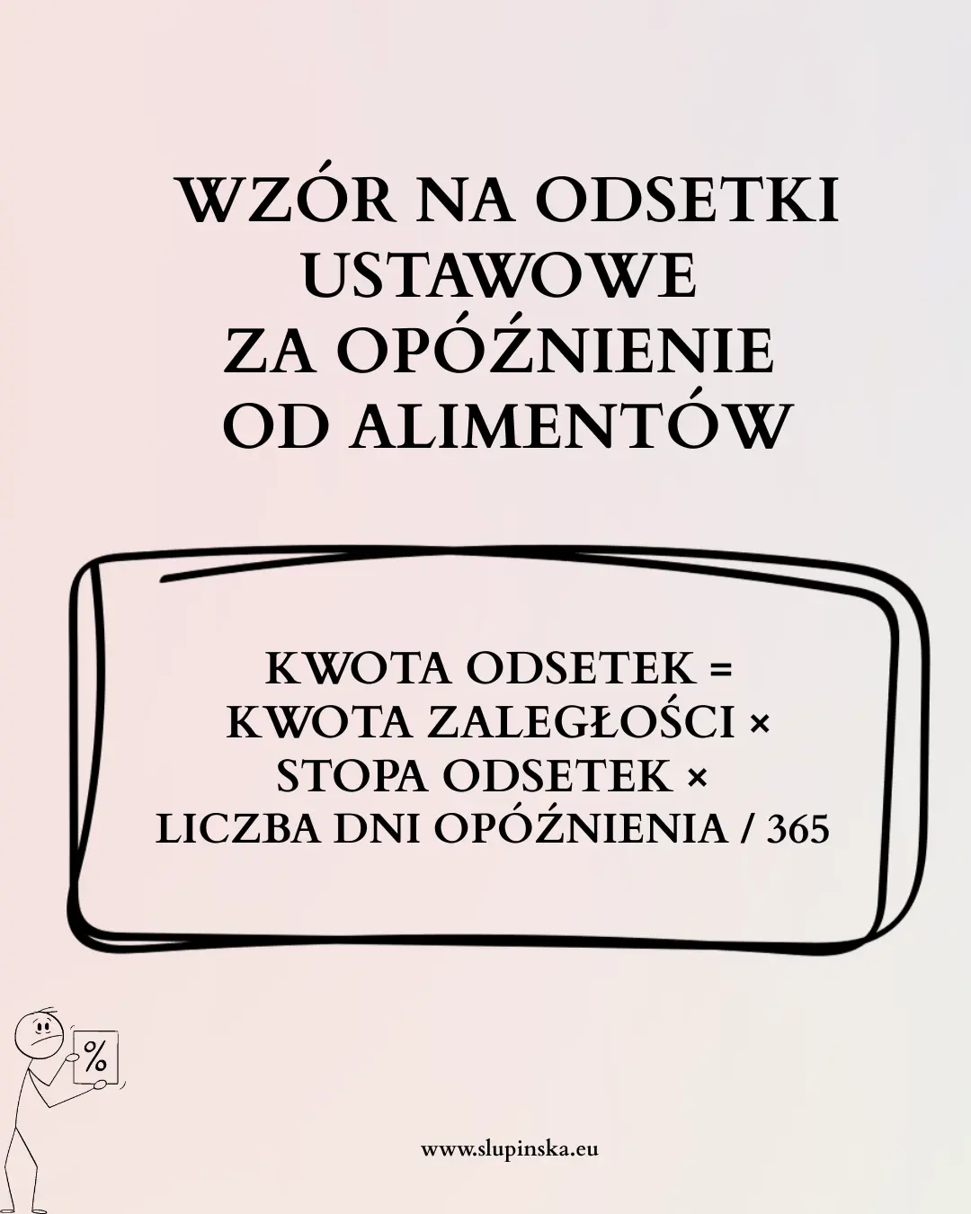 wzór na odsetki ustawowe za opóźnienie od alimentów